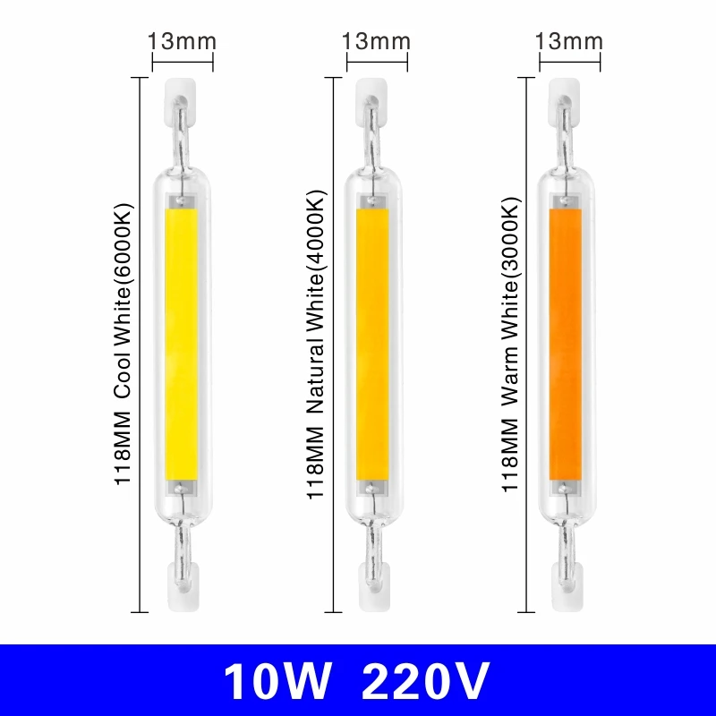 

Светодиодная Лампа R7S 78 Мм 5 Вт 8 Вт, Проекционная Лампа 118 Мм 10 Вт 20 Вт, 220-240 В, COB-трубка
