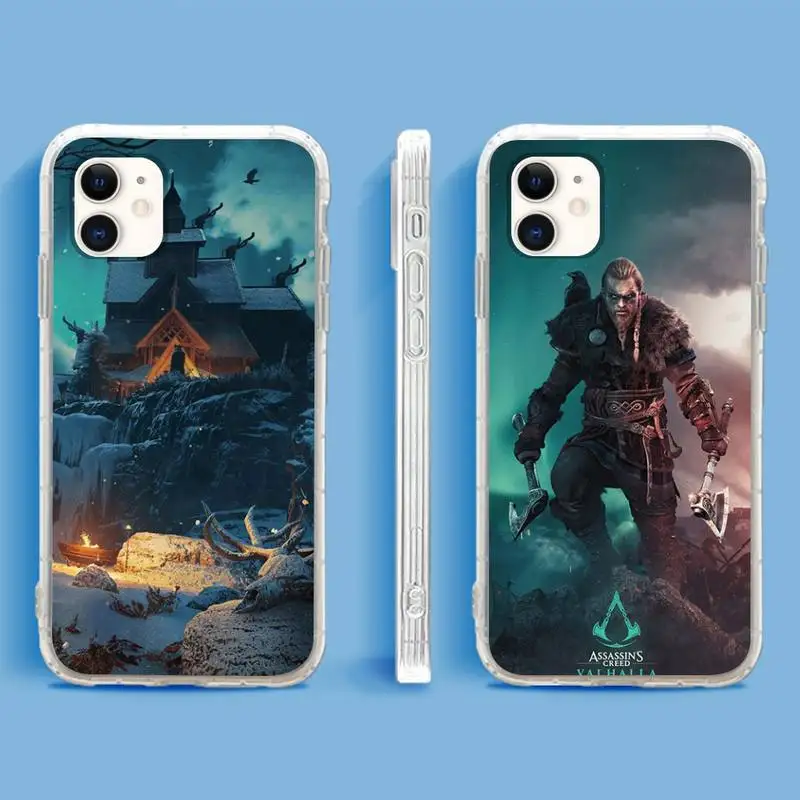 

Assassins Creed game Phone Case For iPhone 13 12 11Pro Max 11 XR XS Max X Mini 8 7 6 SE 2020 Soft Transparent Cover