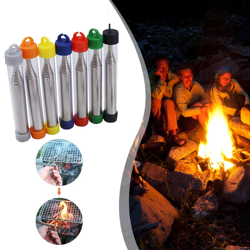 

Туристифонарь трубка для выдувания, телескопическая трубка с сильфоном для выживания, инструмент для выдувания из нержавеющей стали