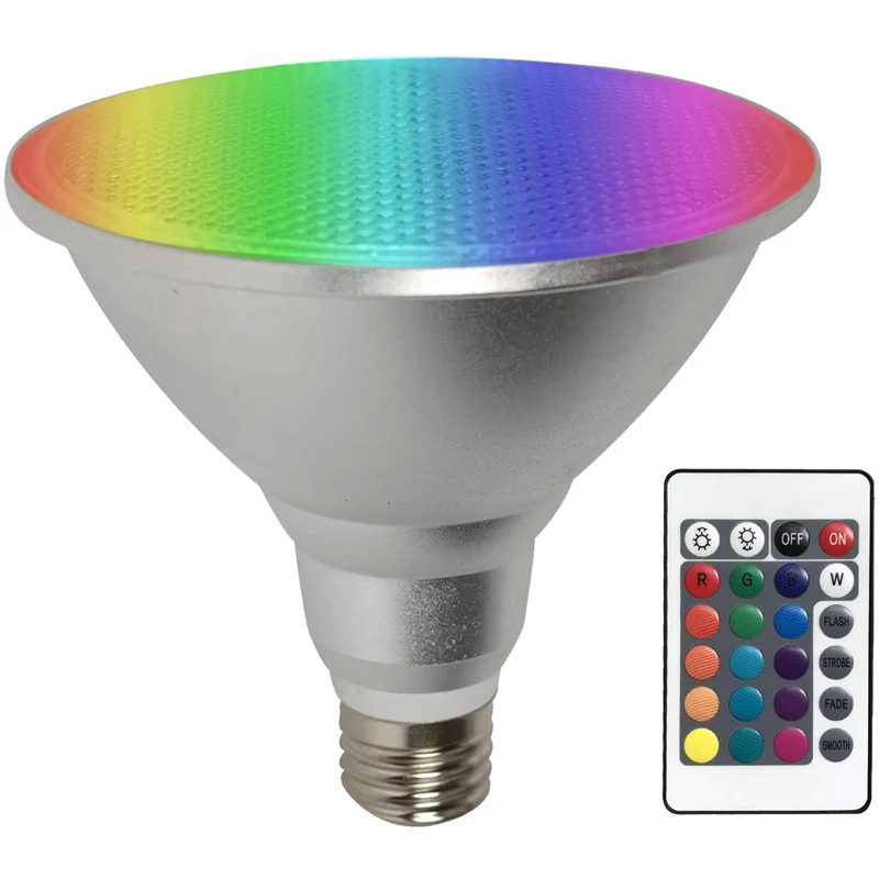 

Супер яркий E27 30 Вт/20 Вт RGB PAR38 Водонепроницаемый IP65 Диммируемый светодиодный прожектор лампа Внутреннее освещение для украшения дома
