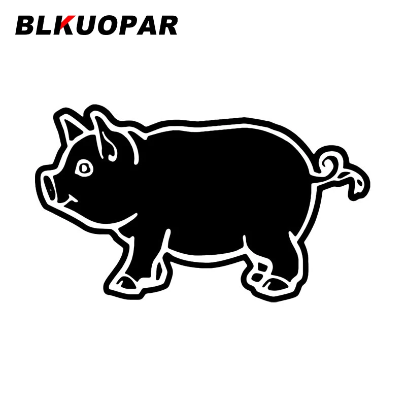 BLKUOPAR Милые автомобильные наклейки с фермерским поросятником для автомобиля Креативные водонепроницаемые смешные мультфильмы Виниловая наклейка на окно каравана SUV