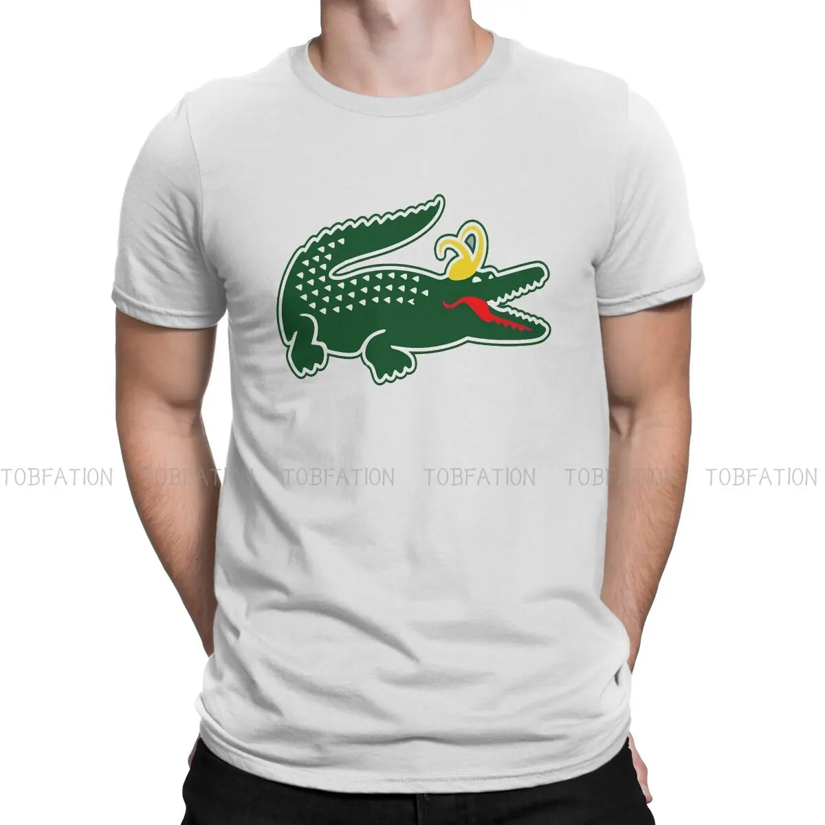 

Стандартная мужская летняя футболка, Классическая Базовая модная футболка с изображением Божьего неправильного Бога гатора