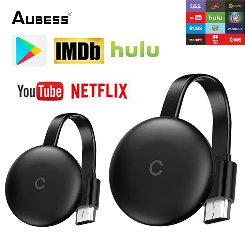 5G/2 4G WiFi Дисплей Dongle Screen Mirroring G12 TV Stick для Chromecast 4K HD HDMI Media Player 1080P Google Home |