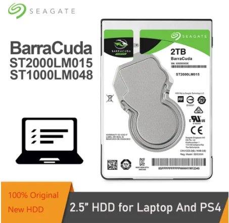 Seagate 1TB 2TB 2.5inch Internal HDD Notebook Hard Disk Drive 7mm 5400RPM SATA 6Gb/s 128MB Cache 2.5" HDD For Laptop ST1000LM048