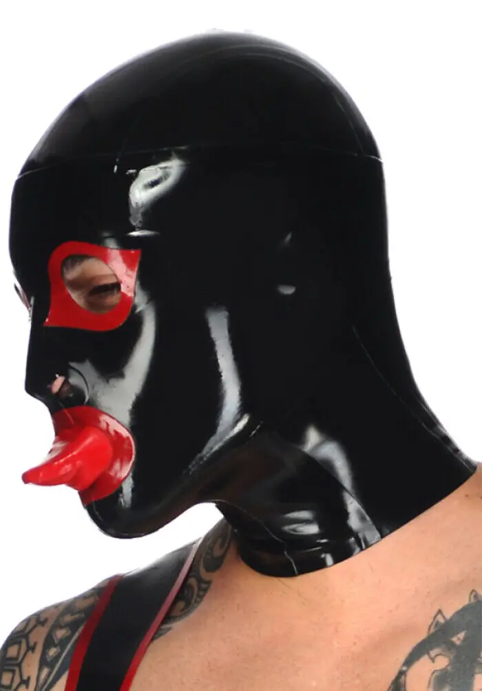 Латексная резиновая накладка на все лицо язык презерватив маска - Цена: 1371.58