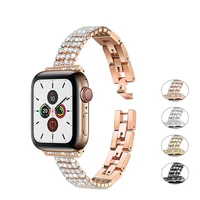 for apple iwatch7 1 representative band fashion chain stainless steel diamond watch 40mm 41mm 44mm 45mm women wristband