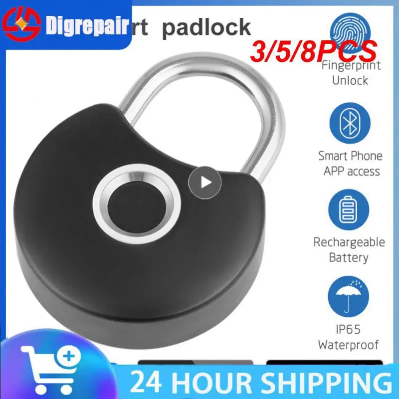 

3/5/8 шт., водонепроницаемые Биометрические висячие замки с Wi-Fi