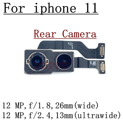 Задняя камера для iPhone 11, 12, 13, 14 Pro Max Plus, задняя камера, задний основный объектив, гибкий кабель для мини-камеры 12 Mini 13