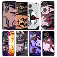 anime naruto sasuke face for huawei p50 p20 p30 p40 5g p10 pro lite e plus p9 lite mini silicone soft tpu black phone case cover