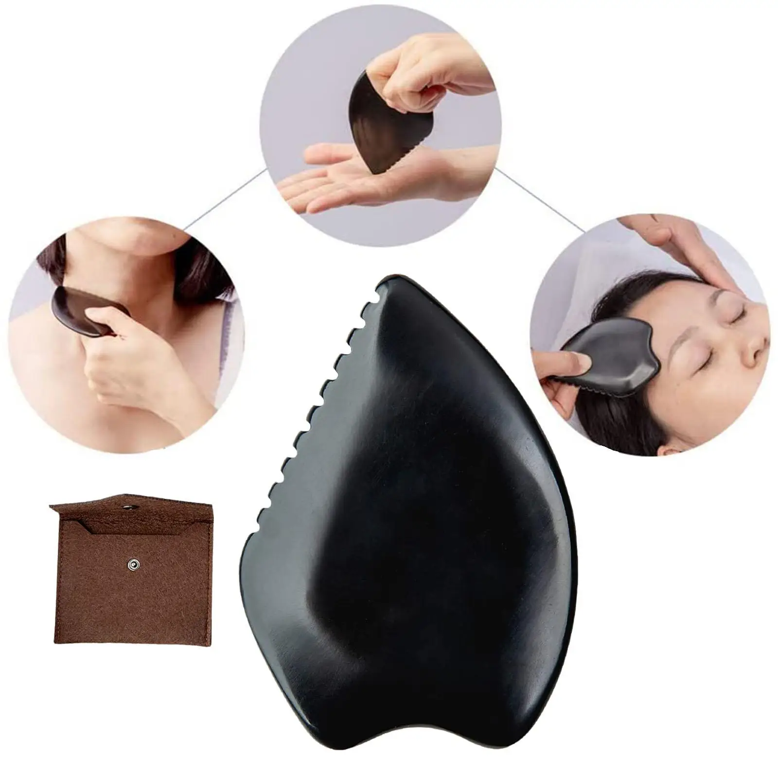 

Scraping Board Bianstone Lymphatic Drainage Skin Care Tools Head Comb for Eye Care Feet Back
