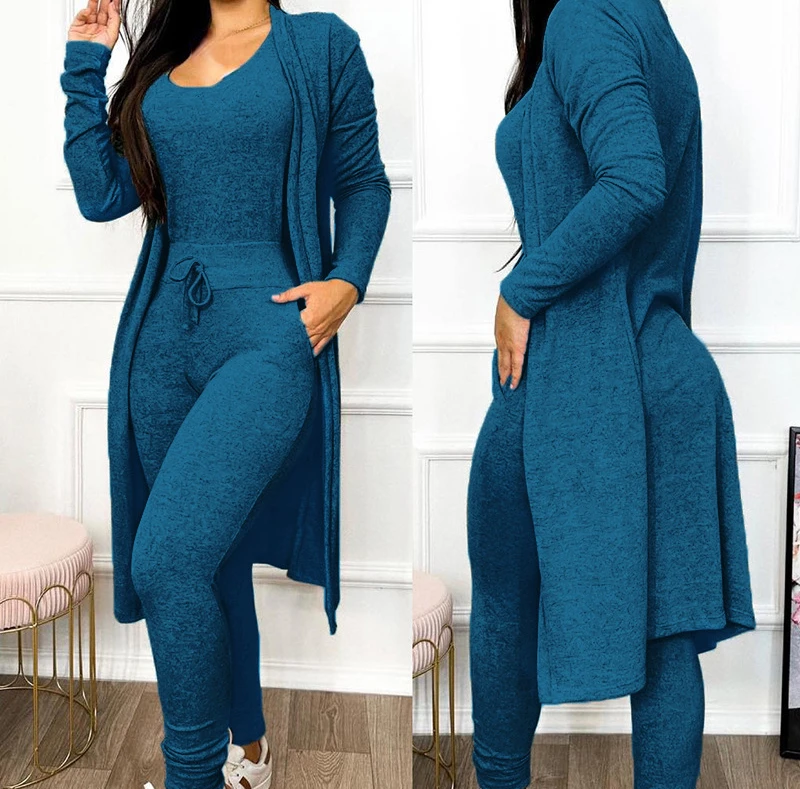 Осенний комплект из двух предметов женская одежда 2023 сексуальный однотонный