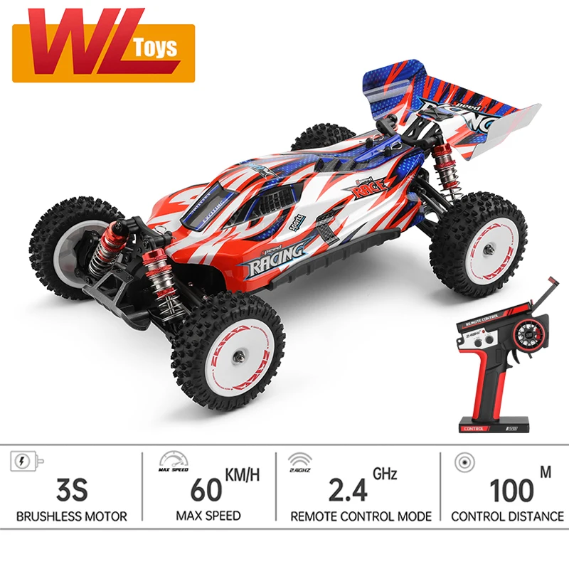 

WLtoys 124008 60KM/H 1:12 4WD RC Car Professional Racing Car Brushless Electric High Speed Off-Road Drift Remote Control Toys