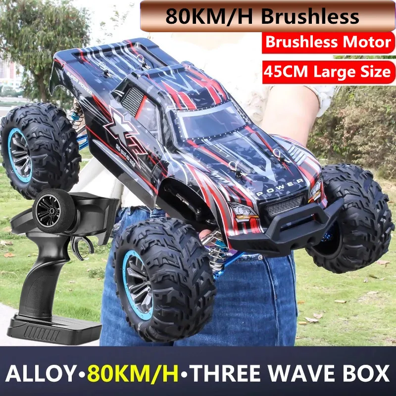 

Profession Large 80KM/H Speed 2.4G RC Desert car Off Load Climbing Vehical Shock Absorber Waterproof Brushless RC Racing Cars