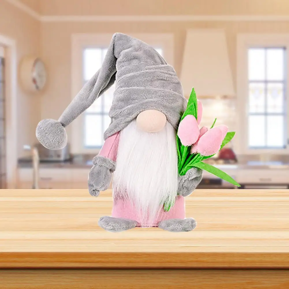 

Fancy Faceless Doll PP Cotton Elf Toy Soft-touching Popular Nordic Tulip Bouquet Elf Toy High Hat