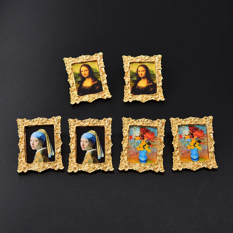 karbowana w stylu barokowym retro z ramką na zdjęcia portretem