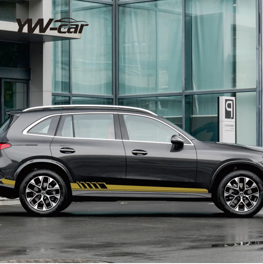 Наклейка для юбки с боковыми полосками дверей Mercedes Benz GLC Class X253 SUV C253 Coupe AMG GLC43 GLC63 220d