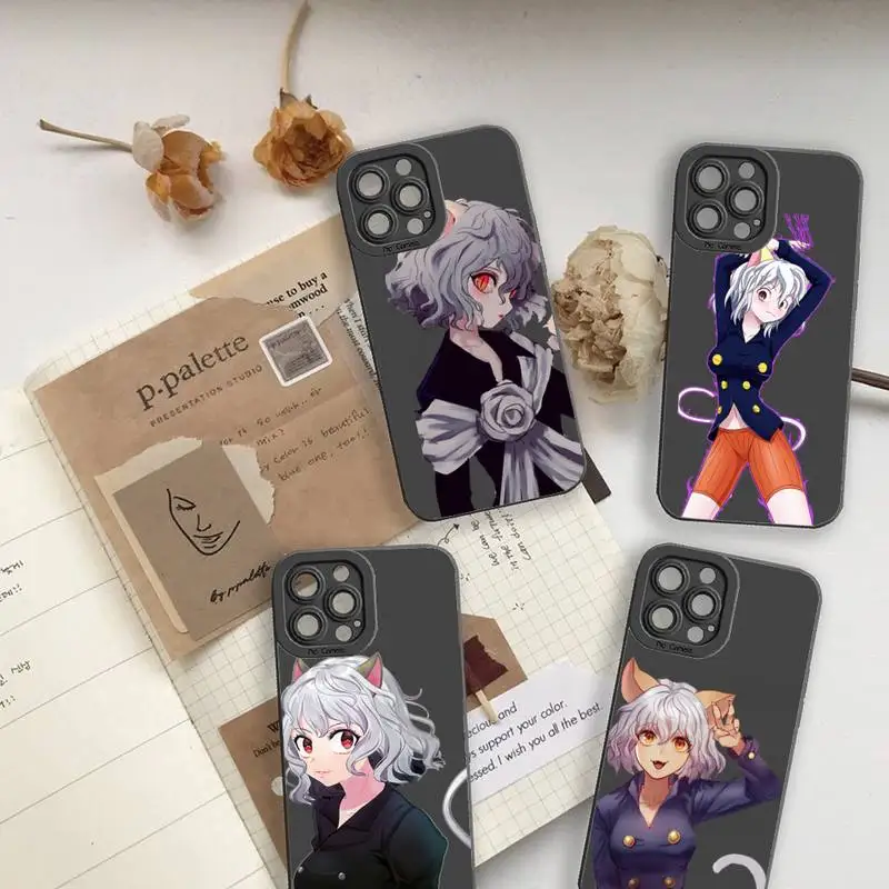 

Neferpitou Alluka hxh anime Phone Case For iPhone 13 12 11 Pro MAX Mini X XS XR 7 8 Plus Camera Lens Liquid Silicone