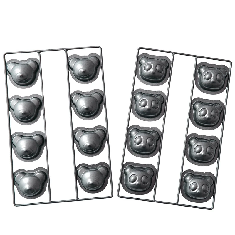

2 Piece Bear Baking Mold Pan Non-Stick Carbon Steel DIY Cute Candy Cake Mold Tools Decoration Biscuit Candy Mould