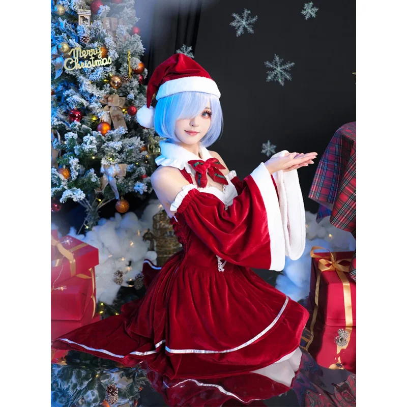 Рождественский костюм ROLECOS Re Life in a другой мир от Zero Rem Сексуальное Милое красное