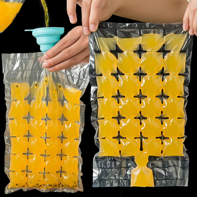 

10/20pcs Disposable Ice Mold Bags Transparent Self-sealing Ice Cube Bag DIY Quick Freezing Ice Making Mould Bags Kitchen Gadgets