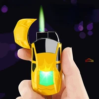 sports car keychain lighter creative windproof blue flame torch lighter