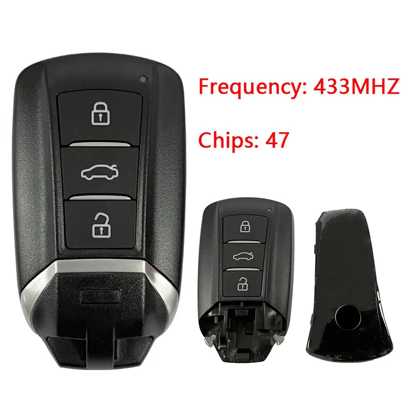 

CN029003 Original 3 Button Smart Key For Dongfeng Aeolus AX7 Keyless Remote Contorl Hitag 47 Chip 433Mhz FSK With Logo