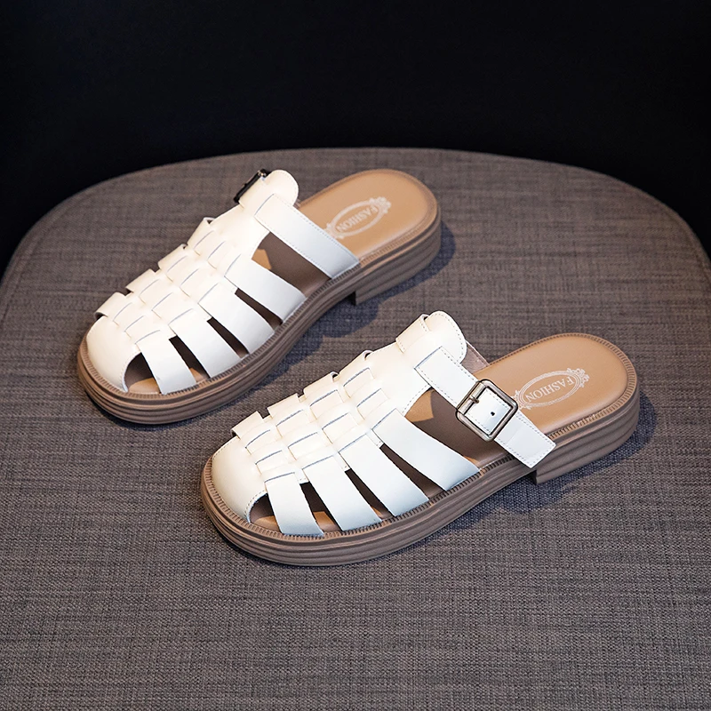 Platform Slippers Girls Mules Chic Elegant Home Chunky Heels Women's Sandals Summer 2023 Fashion Luxury Designer Shoes Wedges