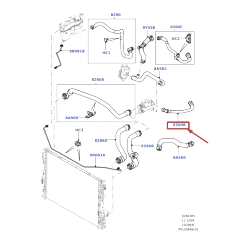 Один шланг для турбокомпрессора EGR Land Rover Freelander 2 Ranger evodiscovery Sport LR000943 LR000941