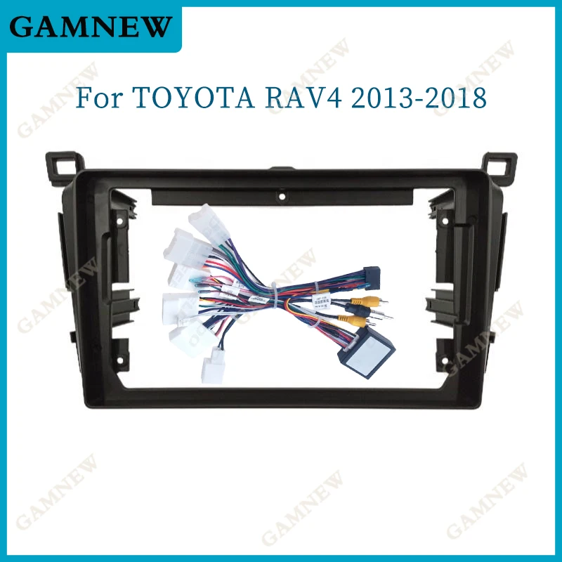 

9-дюймовая Автомобильная рама Fascia 2DIN, Установочная панель, приборная панель для TOYOTA RAV4 2013-2018