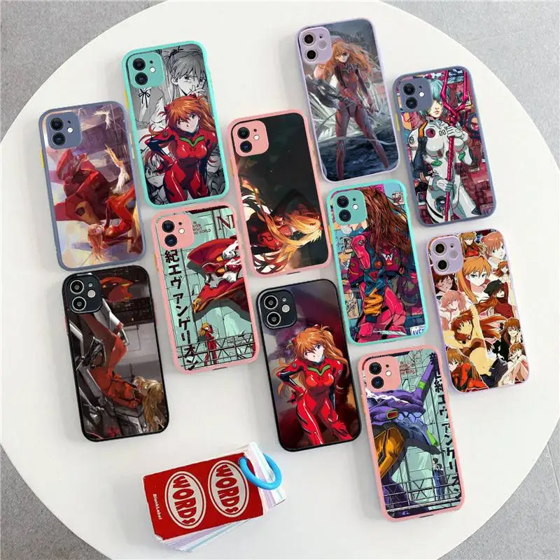 

Japan Anime A-AsukaS Phone Case for iPhone 14 11 12 13 Mini Pro Max 8 7 Plus X XR XS MAX Translucent Matte Cover