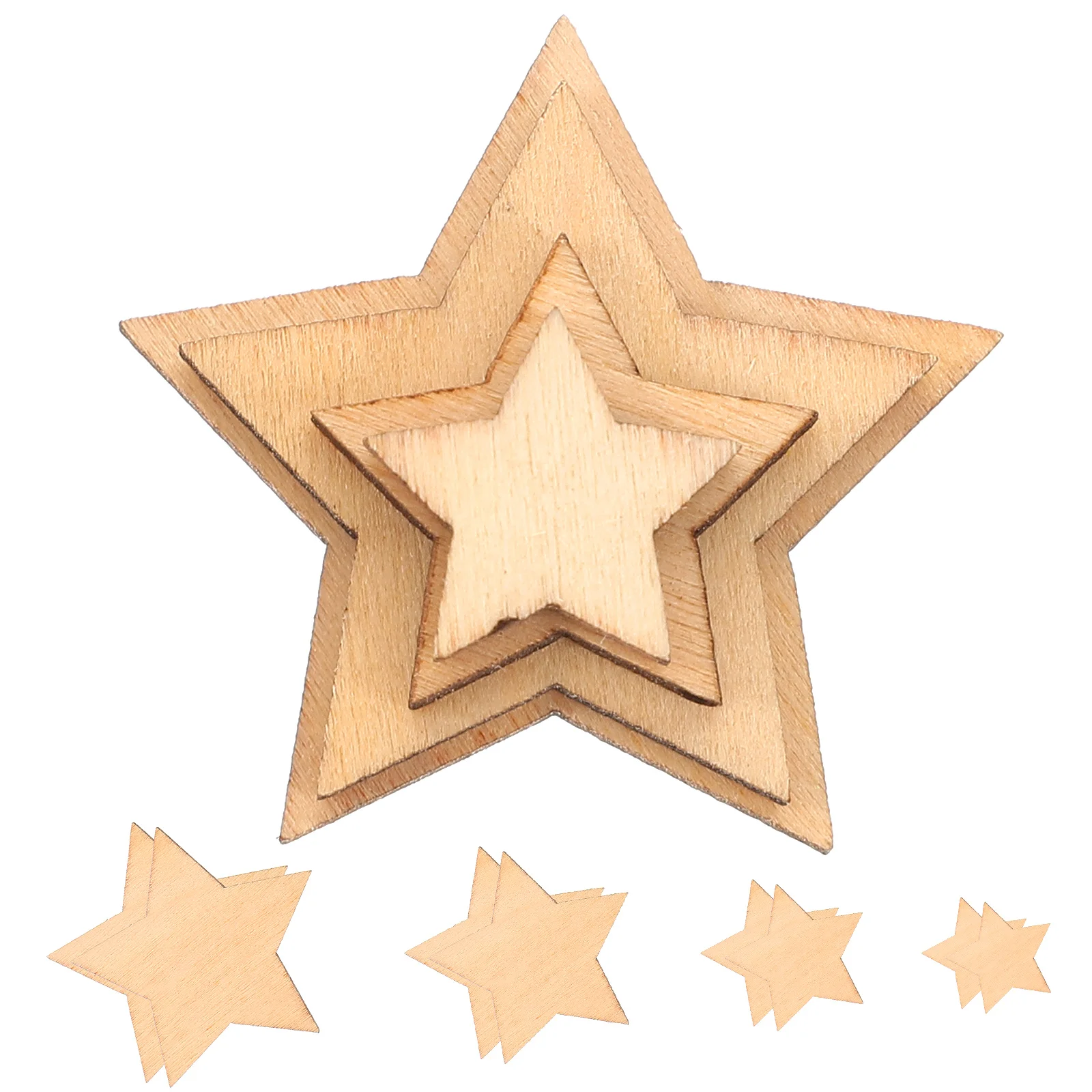 

Wooden Wood Star Cutouts Craft Ornaments Unfinished Pieces Crafts Embellishments Decorations Christmas Shapes Shape Stars Blank