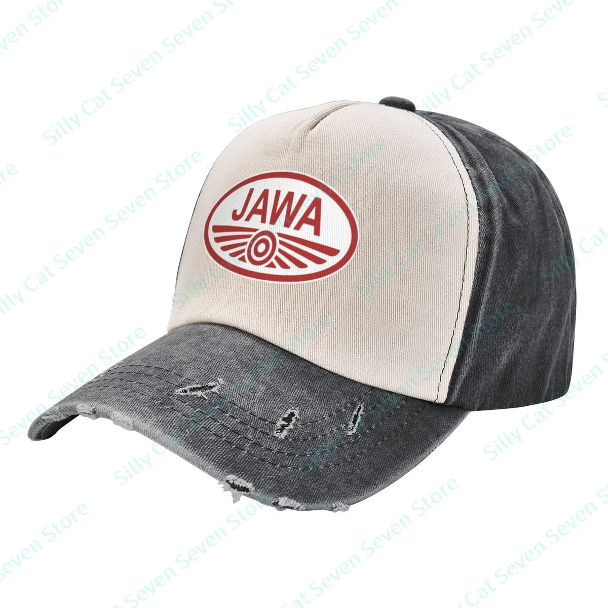 

Fashion JAWAs cowboy Baseball Cap Men Women Vintage adjustable Mixed color stitching Baseball Cap Washed Dad Hat