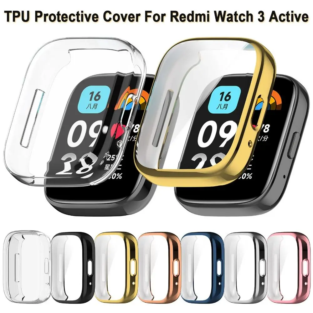 Защитный чехол для Redmi Watch 3 активные умные часы мягкий ТПУ полное покрытие