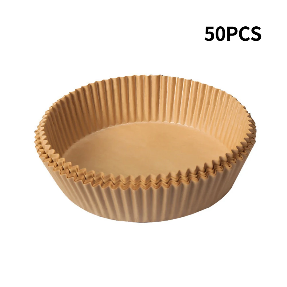 

50pcs Air Fryer Disposable Paper Liner Non-Stick Air Fryer Parchment Paper Liners Baking Paper Filters For AirFryer Micro-wave