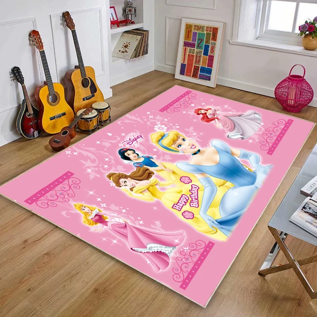 

3D Disney Cinderella Mermaid Princess Belle Arlo Play Mat for Kids Non-slip Carpet Baby Crawling Carpet Kids Girls Room Rug