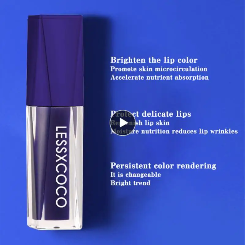 

Blue Rose Non-stick Cup Color Changing Lip Gloss Waterproof Liquid Lipstick Temperature Change Lip Glaze Moisturizing Cosmetics