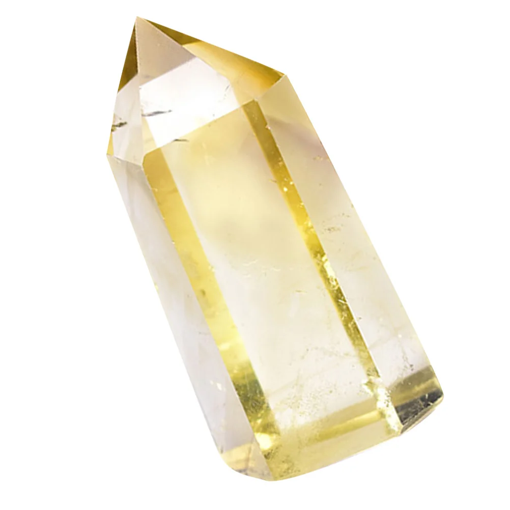 

Citrine Facetednatural Crystal Hexagonal Decor Meditation Home Point Guasha Fengshui Tumbled Jewelry Column Chakra Reiki Wand