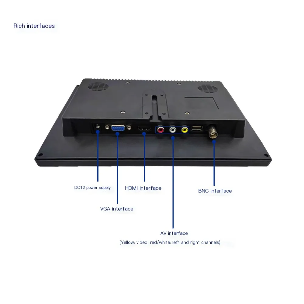 Фото Монитор Vga бортовой с интерфейсом HDMI, 7/10,1 дюйма №3
