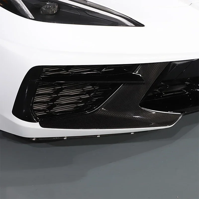 Автомобильная передняя решетка радиатора из углеродного волокна для Chevrolet Corvette C8
