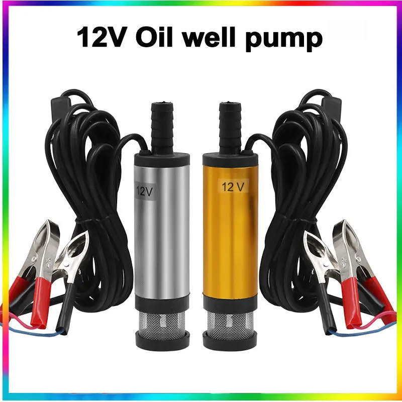 

Portable Mini 12V 24V DC Electric Submersible Pump For Pumping Diesel Oil Water Aluminum Alloy Shell 12L/min Fuel Transfer Pump