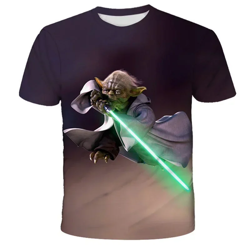 Новинка летняя детская футболка йода повседневная одежда из мультфильма
