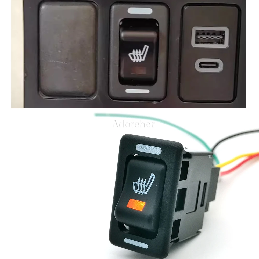 

1 шт. подходит для Nissan Patrol Y60 Paladin, переключатель подогрева автомобильного сиденья, кулисный переключатель, кнопка переключения с подогревом сиденья с высокой и низкой передачей