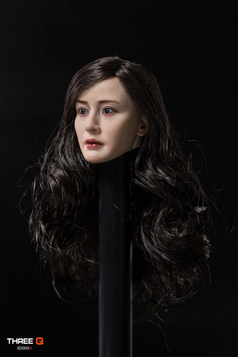 Фото THREEQ масштаб 1/6 Mi XD005A Asian Beauty Head Sculpt Planted Hair для 12-дюймовой экшн-фигурки, коллекция моделей, игрушки, подарки для фанатов №5