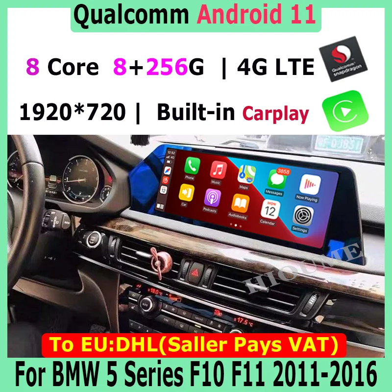 

New 12.5" android 12 Snapdragon Car Radio Stereo Video Multimedia Player Autoradio GPS for BMW 5 Series F10/F11/520d 2011-2017