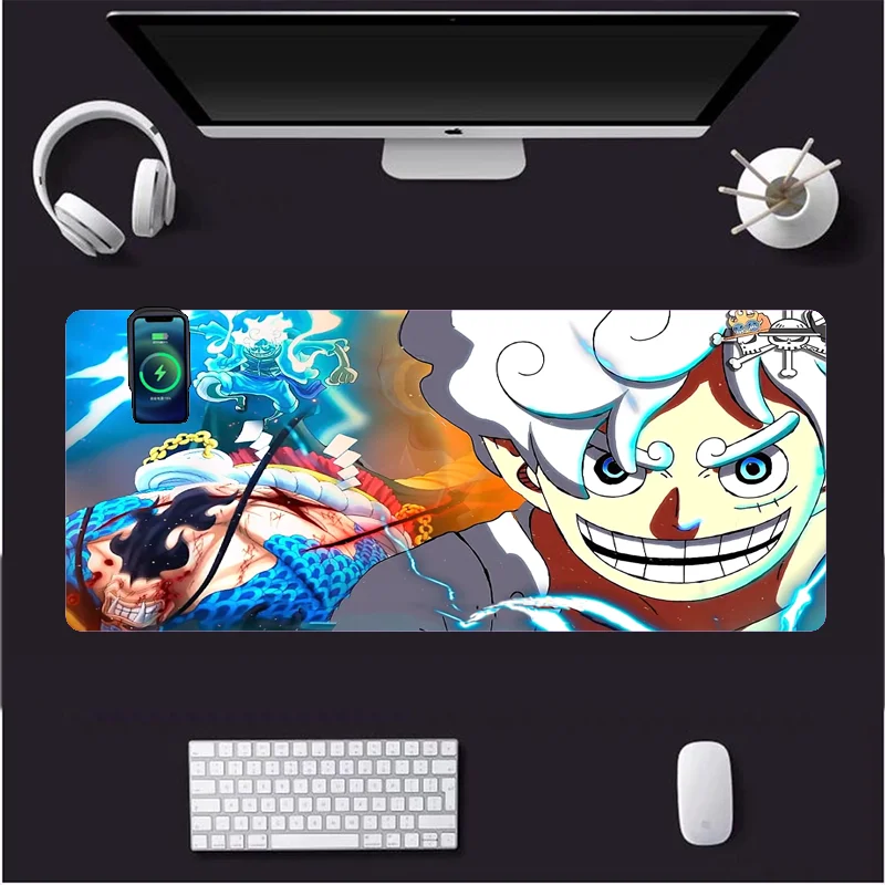 

Luffy Form Wireless Charging Large XXL Office Computer Desktop Keyboard Large Mouse Pad Notebook Desk Non-slip Pad Game valorant