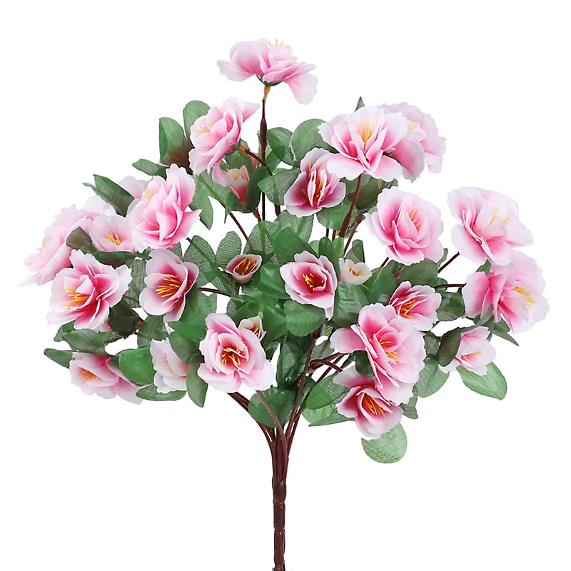 

1/4 Шелковые Азалии, Искусственные Цветы Для Дома И Сада, Украшение Для Дома И Улицы, Свадебная Вечеринка, Декор Стола