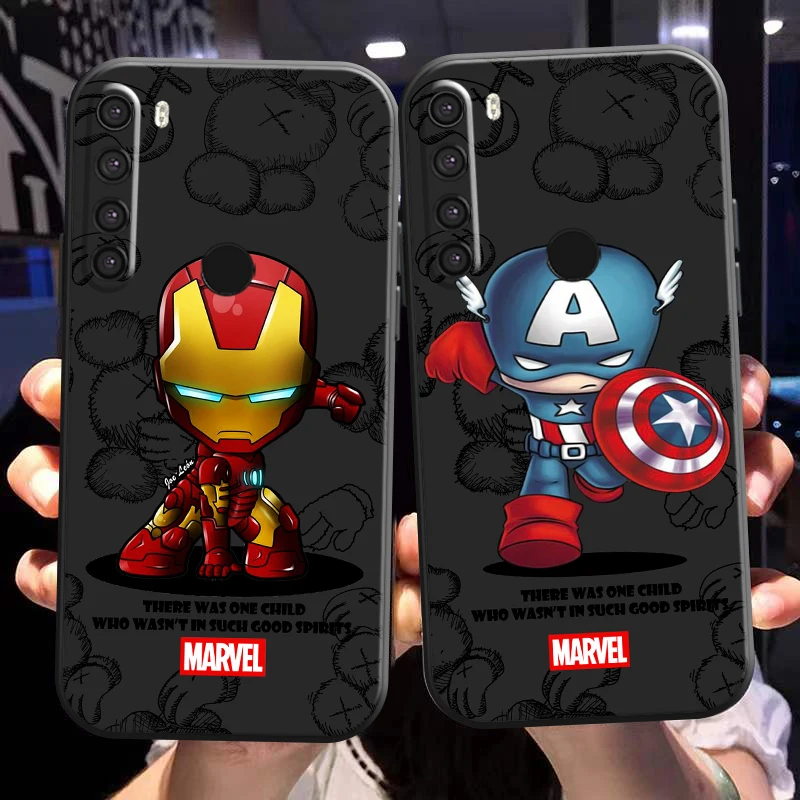 

Marvel Cartoon Spiderman Phone Case For Xiaomi Redmi Note 8 Pro Note 8T Redmi 8 8A Silicone Cover Back TPU Liquid Silicon