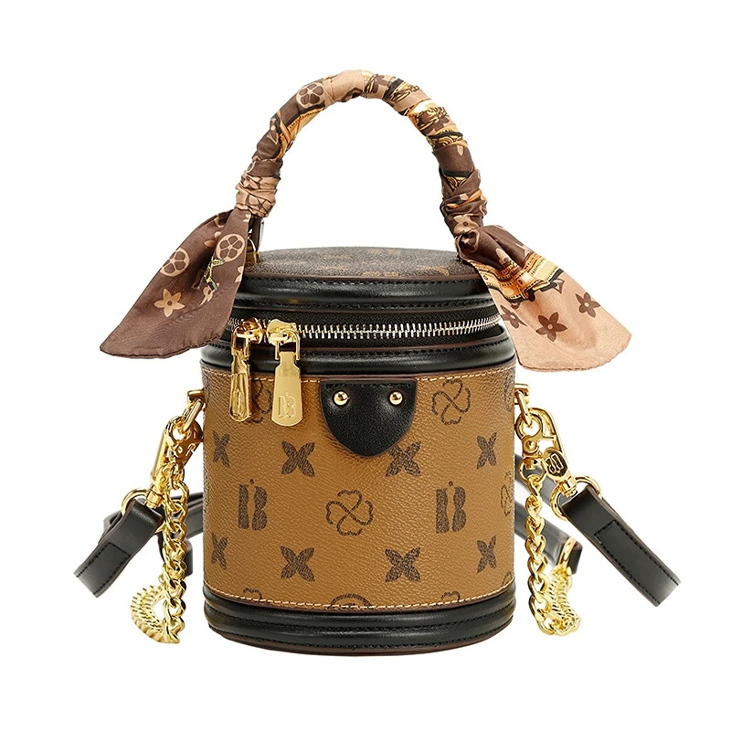 

Luxury Barrel-shaped Bag Fashion Shoulder Bag Temperament Crossbody Bag Women Handbag Luxury Designer Handbag Crossbody Bag