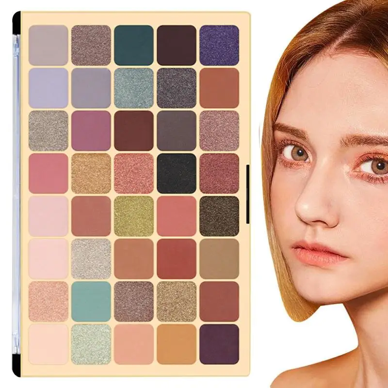 

Палетка для макияжа, 40 цветов, водостойкие блестящие тени для век, Палетка для подарка, сияющий Блестящий макияж глаз, Профессиональный мато...