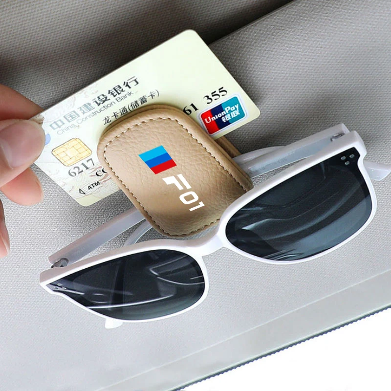 

Автомобильный держатель для солнцезащитных очков BMW F01Multi-function, зажим для очков, зажим для купюр, автомобильные аксессуары, автомобильный де...